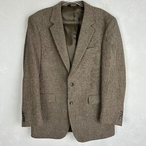 Jos A Bank size 44L blazer sport coat brown 100% wool 2 button classic fit NEW
